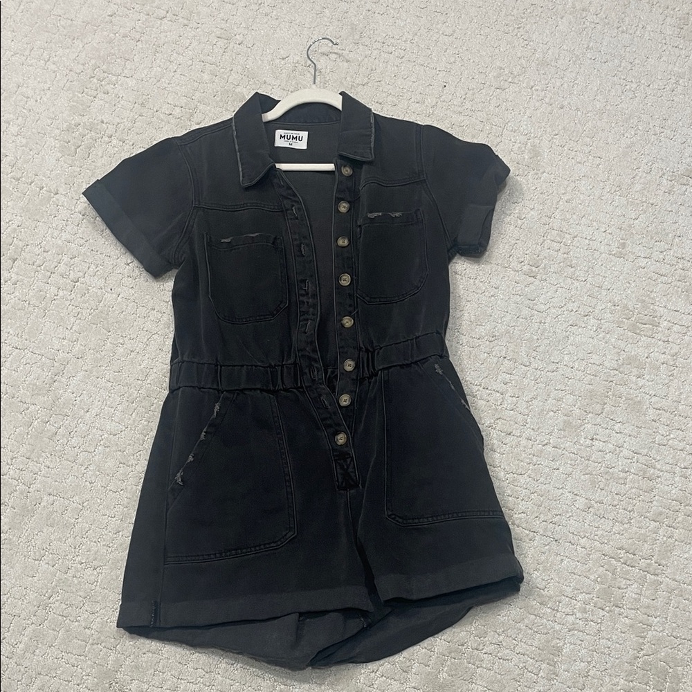 Show Me Your Mumu Denim Romper